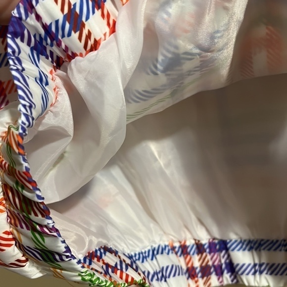 Forever 21 Tokyo Rainbow Plaid Windbreaker Track Jacket with Hood Small Skater - Picture 11 of 11